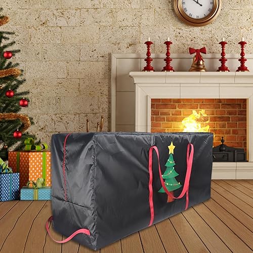 Sac de Rangement pour Sapin de Noël, Sac de Rangement étanche de Haute qualité, matériau Oxford imperméable, pour Arbres de Noël et Autres décorations de Noël, 48in - Nail Gallerys