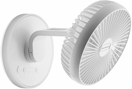 InnovaGoods Ventilateur de Bureau Rechargeable avec LED FanLed Ø6,6'' 4000 mAh - Nail Gallerys