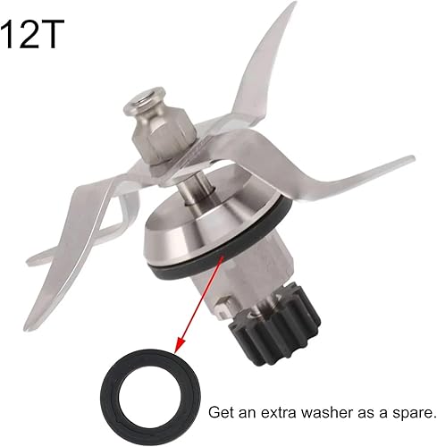 CINDTRGA Lame de mixeur Compatible for Monsieur Compatible for Cuisine Plus Couteau Mixte 12T Compatible for Silvercrest SKMK1200A1/B2 - Nail Gallerys
