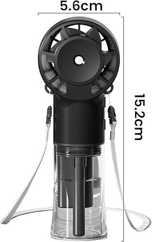 JOPWUE Mini ventilateur portable rechargeable à suspendre avec 10 heures de refroidissement, 4 vitesses, humidificateur de brume, ventilateur de cou avec cordon pour l'été, l'extérieur, les voyages - Nail Gallerys
