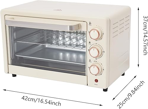 Mini four électrique, 22 l, avec poêle et grille, minuterie de 60 min, four à pizza, 1000 W, 120-250 °C, pour familles, fêtes, barbecues, snacks, desserts - Nail Gallerys
