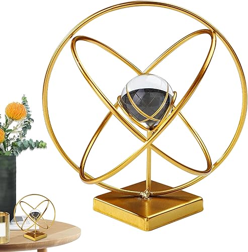 Boule de cristal, décoration créative en forme de boule de cristal, décoration scandinave légère en métal de luxe, pour salon, chambre, cuisine, salle de bain, bureau (A) - Nail Gallerys