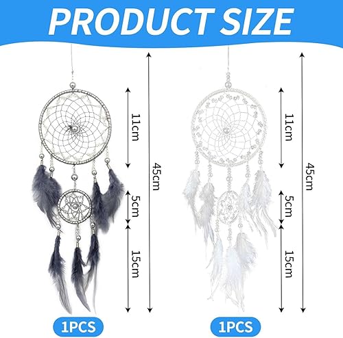 FDGGT 2 Pièces Pumengwang Pendentif Plume Carillon À Vent Pendentif Plume Pendentif Simple Carillon À Vent Décoration Chambre Balcon Pendentif Décoration - Nail Gallerys