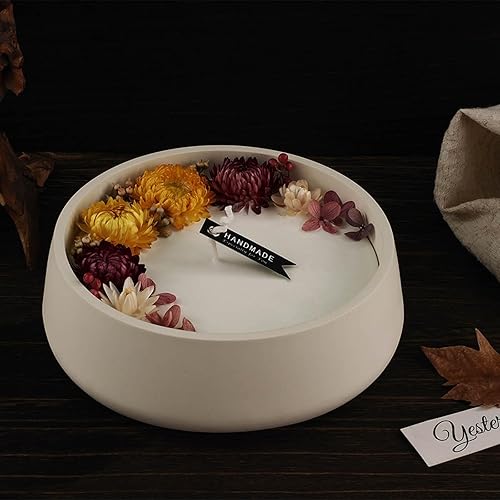 Huihuay Grand Bol de Rangement en Silicone - Moule DIY pour Résine, Gypse, Ciment - Récipient pour Bougie, Bricolage et Moulage - Nail Gallerys