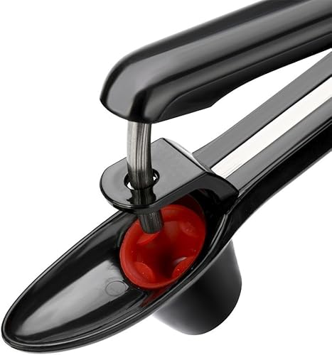 Cherry Pitter or Stoner, Olive Pitter Remover, Cherry Core or Seed Remover With Good Grips Handle & Food Grade Silicone Cup (Black) - Nail Gallerys