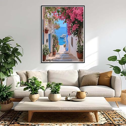 5D Diamond Painting Bord de la mer 60x90cm Peinture Diamant Adulte Diamond Painting pour Adulte Débutants, Broderie Diamant Fleur Art du Dots, Canevas Peinture Décoration Murale Femmes Cadeaux W-765 - Nail Gallerys