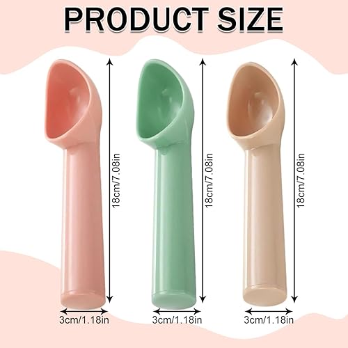 CULEO Cuillères à glace Lot de 3 cuillères à glace antiadhésives, professionnelles, en plastique, pour glaces, pâtes à biscuits, sorbets et amandes - Nail Gallerys