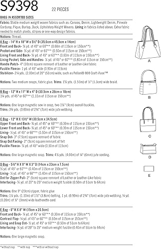 SIMPLICITY SS9398OS UNDEFINED Accessoires assortis, sac fourre-tout, sac à main et pochette, taille unique - Nail Gallerys