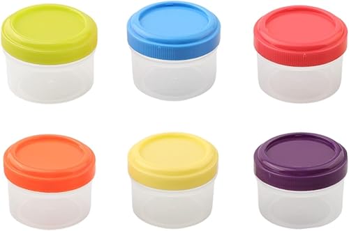 Meal Prep Solution Lot de 6 petits récipients à sauce anti-fuite avec couvercles hermétiques - Nail Gallerys