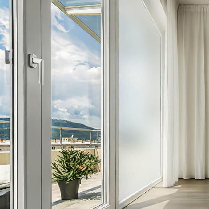 DIMEXACT - Film adhésif Anti-Regard Mat translucide pour extérieur - 152 cm x 0.5 m - en Rouleau - Nail Gallerys