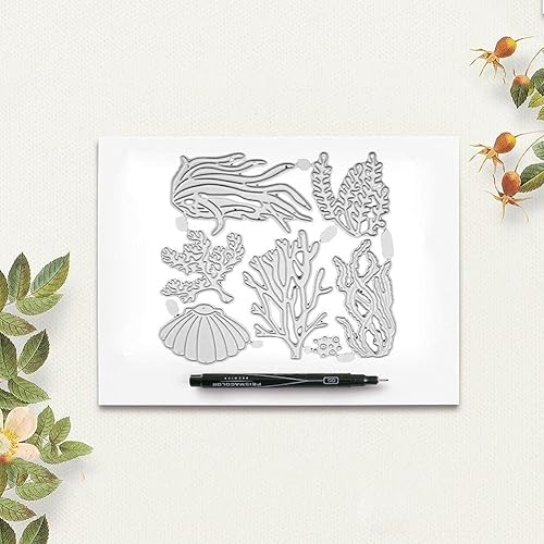 Matrices de découpe en métal sous la mer pour loisirs créatifs, décoration d'animaux de l'océan, plantes, scrapbooking, vœux, cartes de vœux et timbres - Nail Gallerys