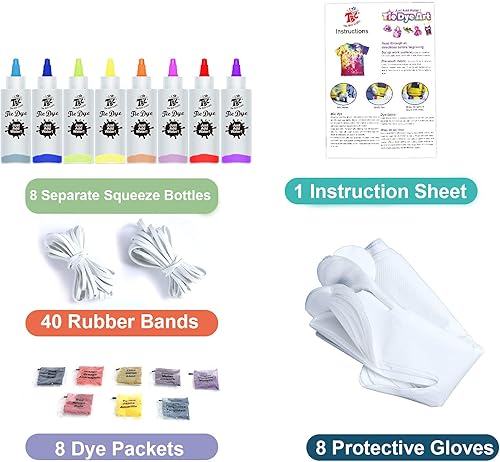 TBC The Best Crafts Kit de teinture pour nœuds 8 couleurs avec poudres de recharge - Nail Gallerys