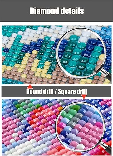 TengYuer DIY Bricolage Diamond Painting Kits, Filles abstraites 5D Peinture Diamant Artisanat Strass Point Croix Painting Kit Complet pour Adultes, Enfants, Décoration Intérieur Round Drill, 50x70cm - Nail Gallerys