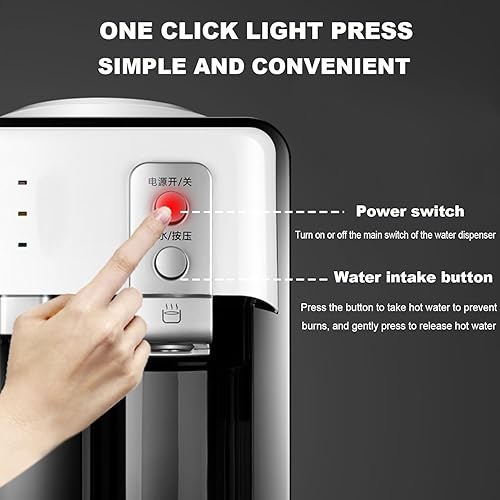 Distributeur de Refroidisseur d'eau à Chargement par Le Haut, Distributeur d'eau électrique de comptoir avec Machine à glaçons, Distributeur de Refroidisseur d'eau Chaude et Froide pour dort - Nail Gallerys