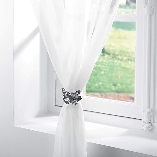 Douceur d'Intérieur 2 EMBRASSES Pince 6.8 x 8.5 CM Metal Patine Papilio Gris/Argent - Nail Gallerys