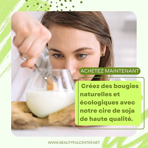 Purespa Cire de soja pour bougies 500G en Flocons - fabriquer des bougies 100% naturelle et organique - Nail Gallerys