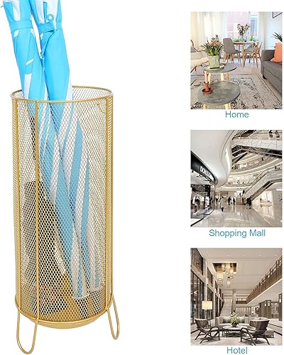 LIFKOME Porte-parapluie pour cannes, bâtons de marche, parapluies, porte-parapluies, en métal, pour la décoration « Home Office Free Stand Noir 54 x 21. 5 x 21. 5 cm - Nail Gallerys