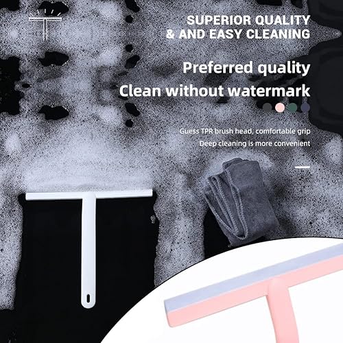 BYYLECL Raclette de douche multifonction en caoutchouc pour porte de douche, fenêtre, vitre - Rose - Nail Gallerys