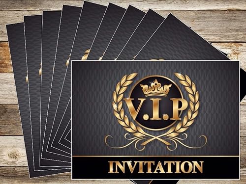 EDITON COLIBRI (10718 FR) VIP Invitations en Français: Paquet de 10 cartes d‘invitation V.I.P. pour un prochain anniversaire d‘enfant/fête/party - Nail Gallerys