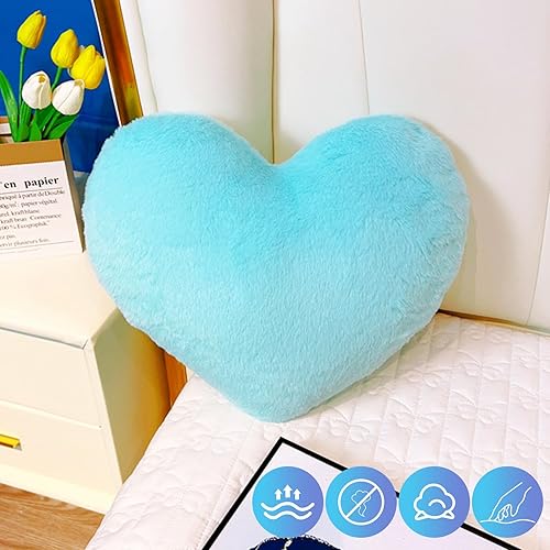 LUPATDY Coussin douillet en forme de cœur - Coussin douillet et esthétique - En peluche - Pour salon, canapé, chambre à coucher, lit - 46 x 36 cm - Nail Gallerys