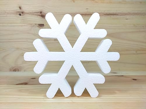 DecoPorex - Figurine décorative en forme de flocon de neige de 20 cm en polystyrène expansé pour décorations de Noël et d'hiver - Nail Gallerys