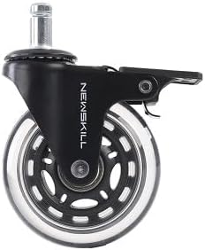 NEWSKILL EasySlide Pro, Jeu de 5 roulettes en Silicone avec Freins individuels et roulements Doux et Silencieux pour fauteuils roulants, Fixations universelles. - Nail Gallerys