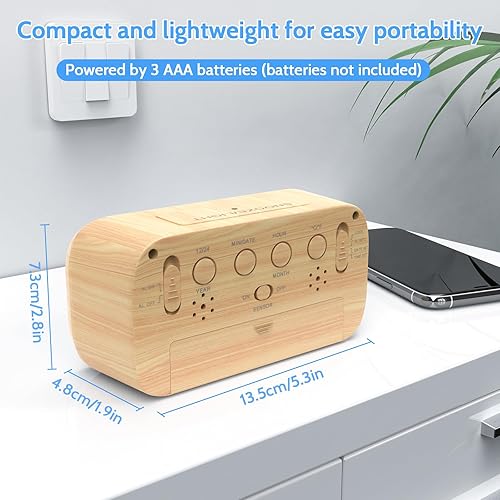 GUUMUXIN Réveil Numérique avec Date, Affichage de la Température et Capteur de Luminosité, Réveil Fluorescent avec Affichage LCD et Fonction Snooze, Alimenté par Piles (Piles Non Incluses) - Nail Gallerys
