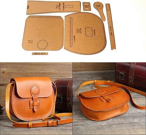 Tlilyy 1 ensemble de patrons de couture en cuir kraft pour sac à main, dimensions du produit : 21 x 19 x 6,5 cm - Nail Gallerys