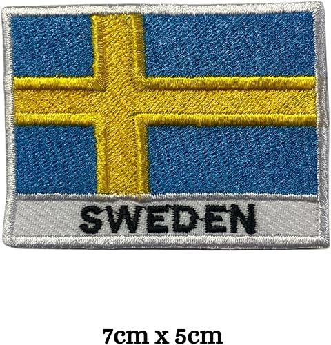 Bebuz Écusson brodé à thermocoller ou à coudre Motif drapeau de la Suède - Nail Gallerys