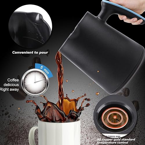 Machine à café Turque, 500 ML de Kahve électrique Makinesi pour 4 Tasses de Cafetière à café Turc pour Le thé Mocca, pour Les Amoureux du Bureau de Voyage à Domicile - Nail Gallerys