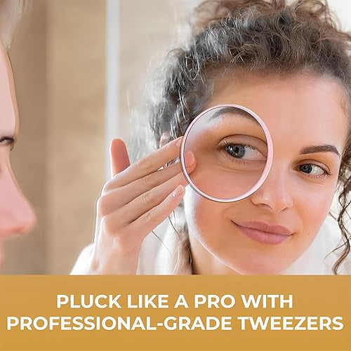 GGUFAY Miroir grossissant x 40, petit miroir grossissant avec ventouses et pinces, pour un maquillage précis et une épilation des sourcils 3,5 pouces - Nail Gallerys