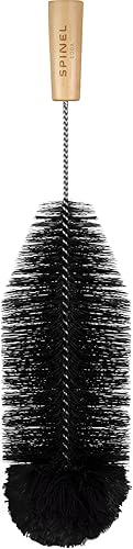 Spinel Soda - Brosse à bouteille compatible avec Sodastream pour le nettoyage des bouteilles en verre et en plastique, taille longue universelle avec poils, nettoyage sans rayures (Noir) - Nail Gallerys