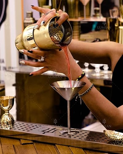 Lumian Luxury Bar Tools L0169 Zeus 900 Shaker professionnel de cocktail, en acier inoxydable, plaqué or, 900 ml - Nail Gallerys