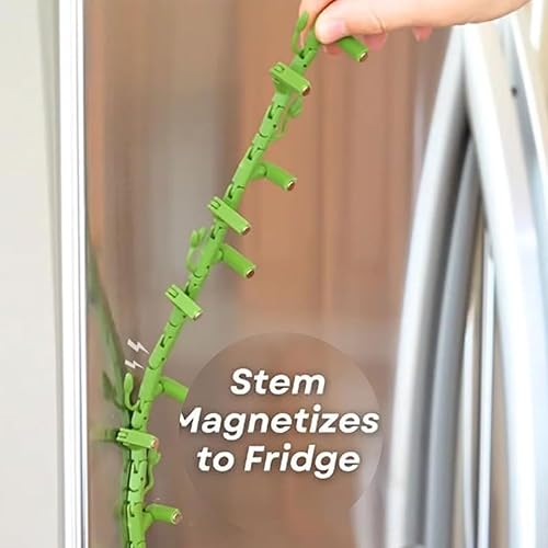 Magnetic Fridge Magnets,Ivy Fridge Magnets Vine Includes 4 Vine, 8 Vibrant Flowers, and 16 Leaves for Kitchen, Locker,Home Or Office Decoration (Mixed Colors) - Nail Gallerys