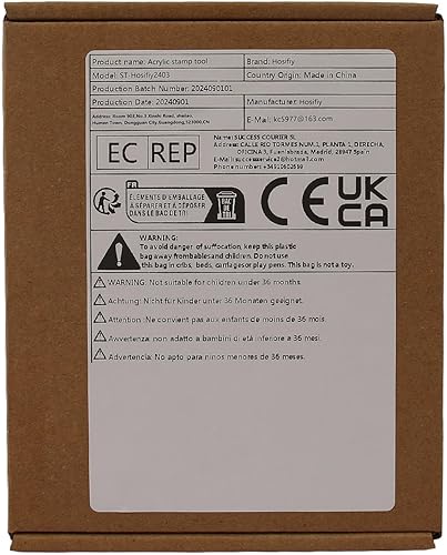 Hosifiy Lot de tampons acryliques pour tampons en silicone - 6 x 15 cm - Bloc de tampons en acrylique transparent - Avec lignes de grille - Pour scrapbooking, fabrication de cartes, artisanat - Nail Gallerys