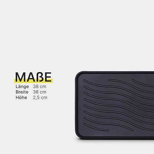 Bestlivings Lot de 2 bacs à chaussures (38 x 38 x 2,5 cm) - Avec bord haut - Tapis d'égouttement - Tapis de chaussures pour la maison et le jardin - Imperméable - Nail Gallerys