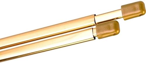 4 Tringles à rideaux extensibles de 40 à 70 cm, de qualité supérieure, couleur laitonné verni, crochets inclus - Nail Gallerys