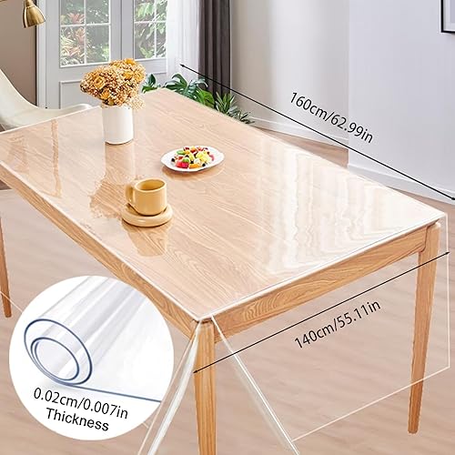 HDKAJL Nappe Transparente 90x160cm, Film de Table Transparent 0,2mm Nappe Transparente Protection en Verre Transparent Film Transparent Protection de Table pour Cuisine Maison Pique-Nique Extérieur - Nail Gallerys