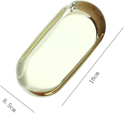 Holibanna Plateau De Rangement Doré Petit Plateau En or Plateau De Plaque De Bijoux Bibelots Organisateur De Bijoux Bac à Bijoux Décor D'or Titulaires Vide-poches Pour Femme Golden - Nail Gallerys