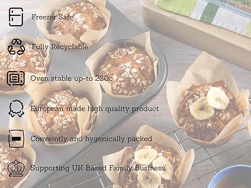 Lot de 200 caissettes à muffins Caramel Taille standard - Nail Gallerys