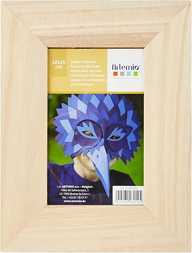 Artemio Cadre Photo en Bois, 10cm x 15cm, Bois, Beige, 18 x 1 x 23 cm - Nail Gallerys