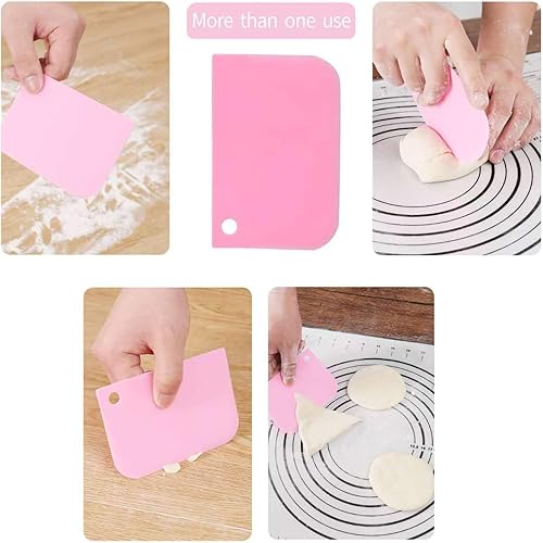 BaoWnylz Tapis de Cuisson Silicone,avec Grattoir à Pâte,Tapis à Pâtisserie en Silicone antidérapant et résistant à la Chaleur,Peut être utilisé sur Cookie/Gâteau/Pizza/Pain pour (40×60cm) - Nail Gallerys