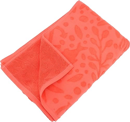 Drap de Plage en éponge 100% Coton 480 g/m² 75x150 cm Lovina Orange - Nail Gallerys