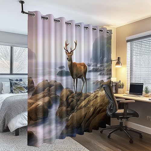 Rideau Occultant Lot Montagnes Russes de Parc d'attractions occultants à œillets pour Bleu Rouge pour garçons et Filles Rideaux Thermiques à Oeillets pour Salon 110L X 215H cm (2 Panneaux) - Nail Gallerys