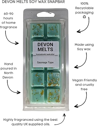 Devon Melts – Sauvage Type – Snapbar 100% cire de soja très parfumé - Nail Gallerys