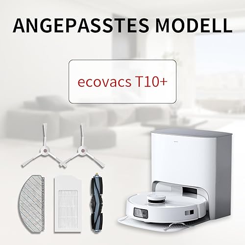 Kit d'accessoires de rechange pour ECOVACS DEEBOT T10 plus, 1 brosse principale, 2 filtres, 4 brosses latérales, 4 serpillères, 1 outil de nettoyage - Nail Gallerys