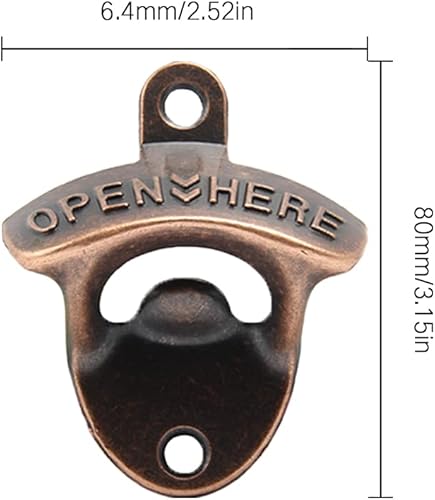 Sixfolo Vintage Ouvre-bouteille de bière mural, Metal Ouvre-bouteille de bière mural pour la cuisine, le bar, les cadeaux depour les hommes amateurs de bière - Nail Gallerys