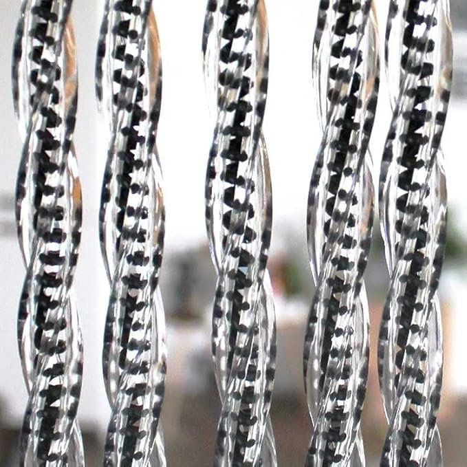 Rideau de Porte Luxe Orchidea Noir, différentes Tailles, 100 x 220 cm - Nail Gallerys