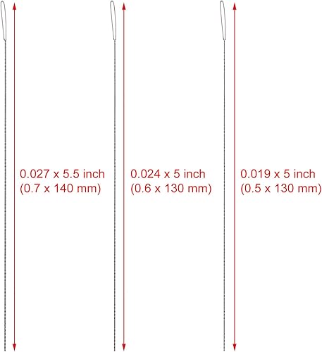 Chuangdi 6 Pièces Aiguilles Larges Pliables de Broderie de Perles en Acier Inoxydable à Gros Yeux Aiguilles à Coudre, Taille Assortie (Style A) - Nail Gallerys