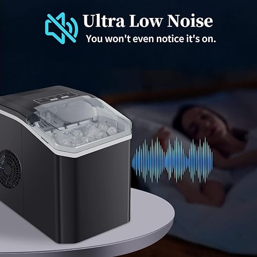 Machine à glace, capacité de production quotidienne de 12 kg, 9 cubes prêts en 6 minutes, machine à glaçons avec pelle et panier, portable pour maison, fête, cuisine, bar - Nail Gallerys